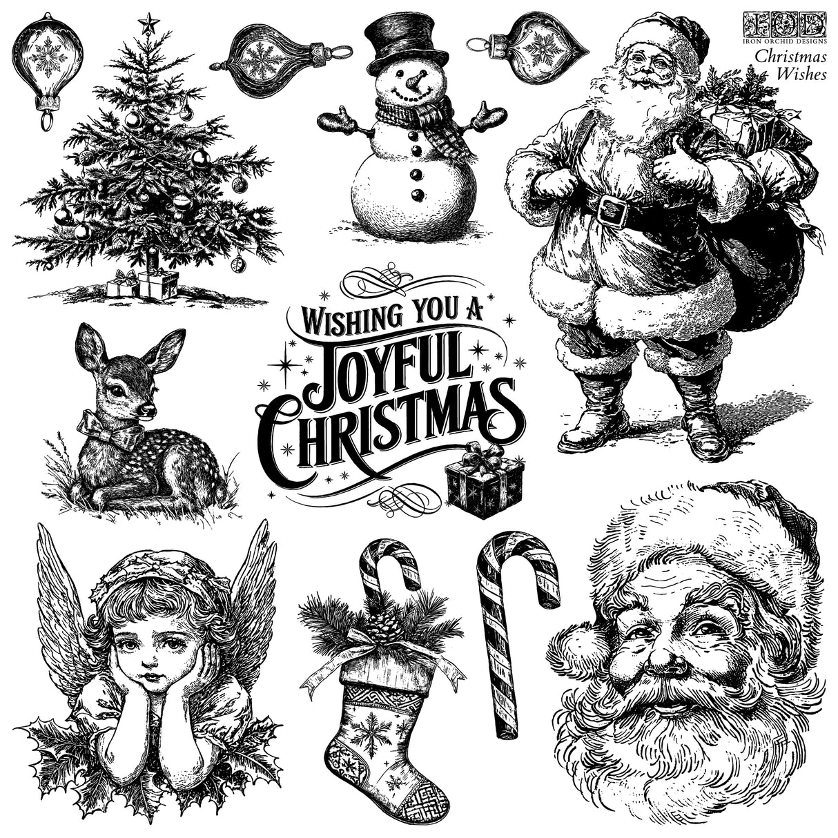Christmas Wishes Stamp (2025 Limited Release) by IOD - Iron Orchid Designs