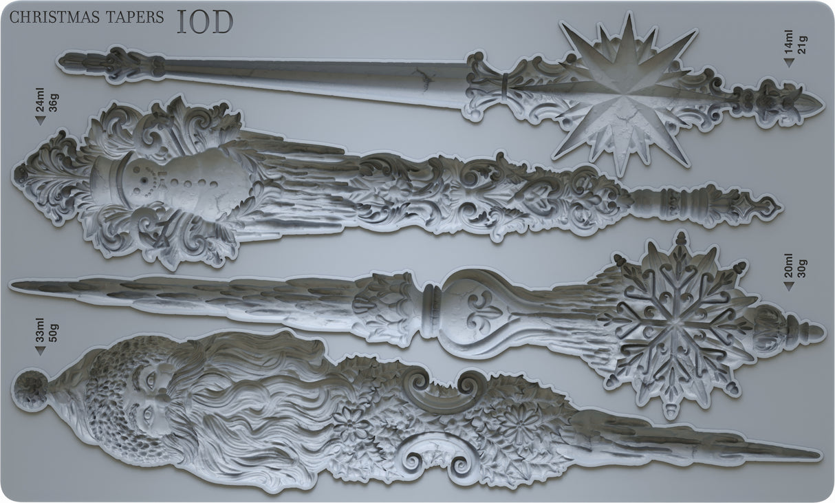 Christmas Tapers Mould (2024 Limited Release) by IOD - Iron Orchid Designs