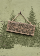 IOD Winter Grove Stamp evergreen tree impression on handmade paper for framed winter art