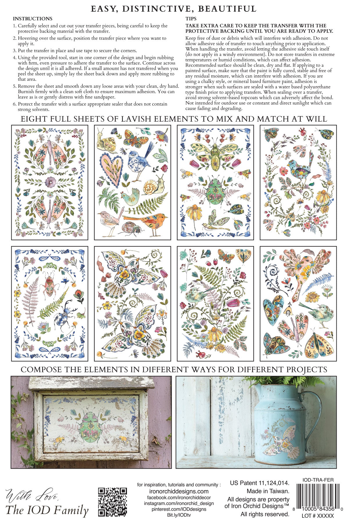Fern Fables Transfer by IOD - Iron Orchid Designs