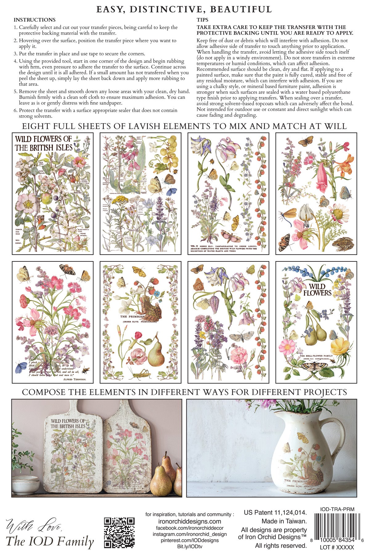 Primrose Isle Transfer by IOD - Iron Orchid Designs