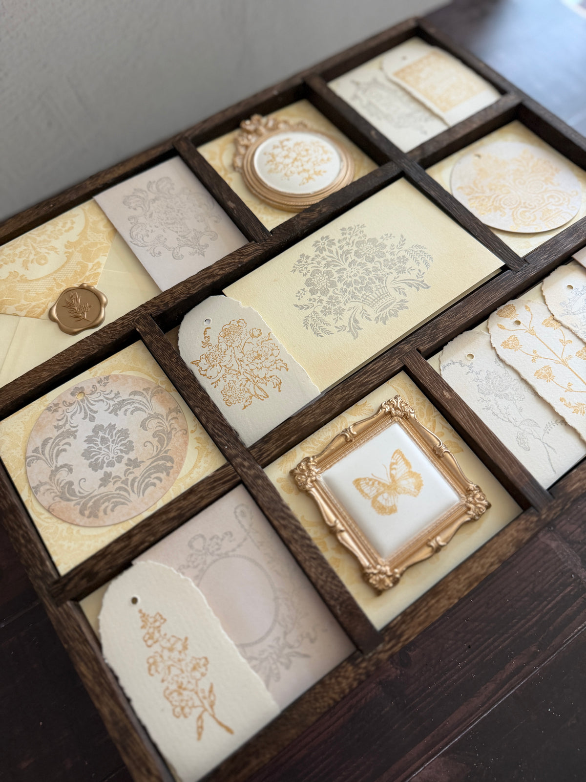 I.O.D. Metallic Ink Pads & Refills by Iron Orchid Designs, gold shimmer variety, for cards, prints, and papers.