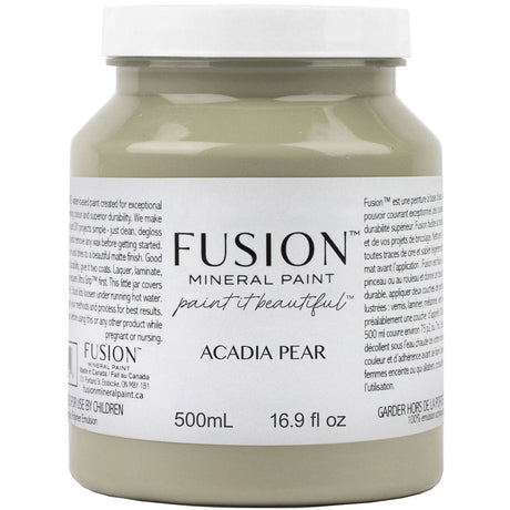500mL Acadia Pear Fusion Mineral Paint, acrylic formula, includes instructions, for DIY projects.