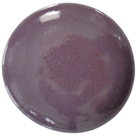 Glossy round object in muted purple, Adelaide – Sweet Pickins Milk Paint by Old Fashioned Milk Paint, on white background.