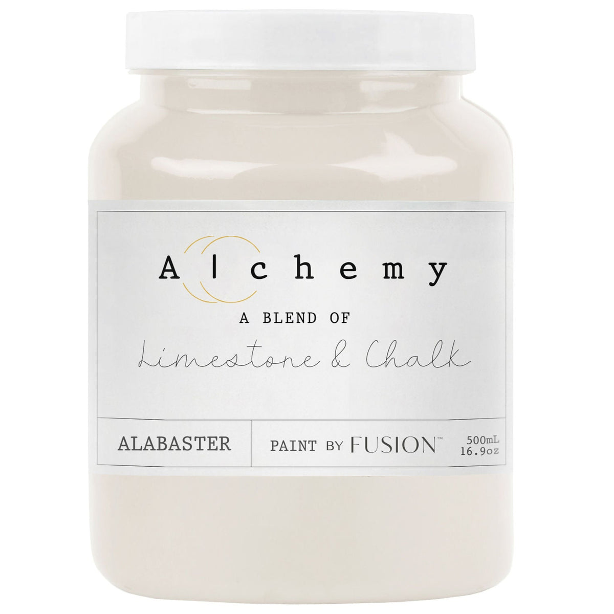 500mL jar of Alabaster Alchemy Paint by Fusion Mineral Paint.