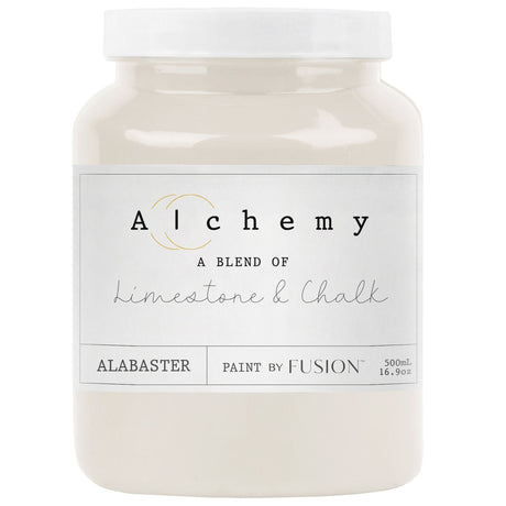500mL jar of Alabaster Alchemy Paint by Fusion Mineral Paint.