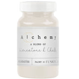 Alabaster Alchemy Paint jar by Fusion Mineral Paint, limestone & chalk blend, on neutral background.