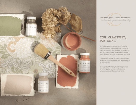 The Alchemy by Fusion Look Book from Fusion Mineral Paint featuring color and floral pattern inspiration.