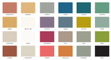 2025 True Color Card by Fusion Mineral Paint showing 20 Alchemy by Fusion colors, each with its name.