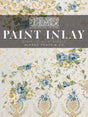 I.O.D. Alfred Peats and Co. Paint Inlay packaging with blue and cream floral motifs and overlaid product details.