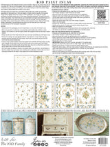 Alfred Peats and Co. Paint Inlay by I.O.D. instruction sheet with usage tips and vintage floral application notes.