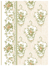 Alfred Peats and Co. Paint Inlay by I.O.D. featuring floral, rose, and stripe design for European-inspired decor.