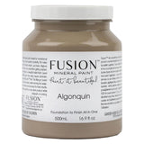 500ml Algonquin Fusion Mineral Paint, deep taupe color, smooth matte finish, by Fusion Mineral Paint.