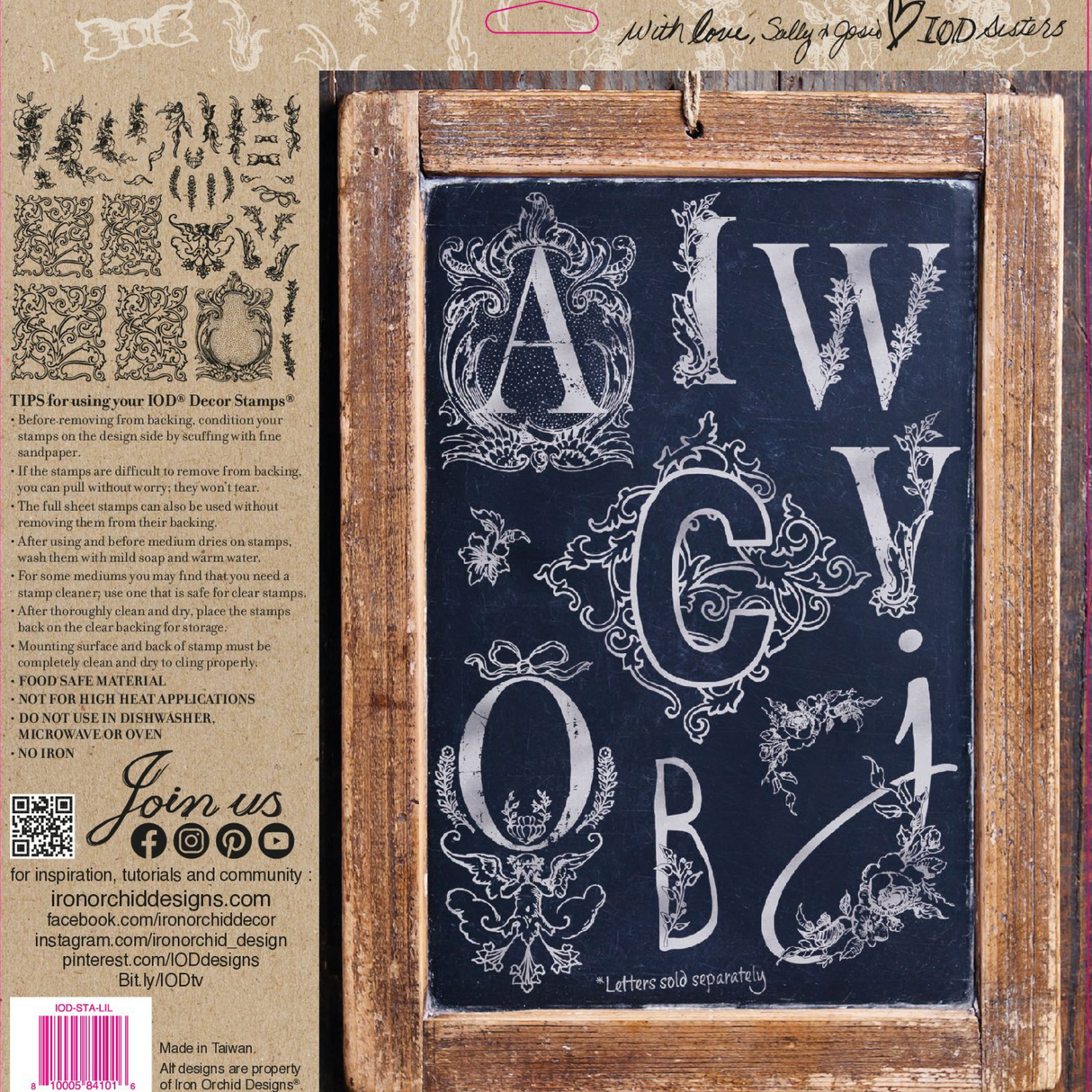 Alphabellies Decor Stamp by IOD - Iron Orchid Designs @ Painted Heirloom