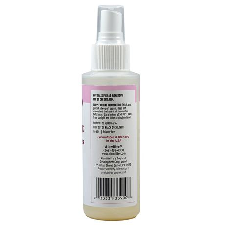 Alumilite Mold Release & Conditioner by Notions in a clear spray bottle with white cap and labeled front with barcode.