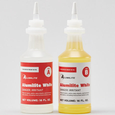 Two 16 fl. oz. Notions Amazing Casting Resin (White) by Alumilite, for IOD moulds; both are irritants.