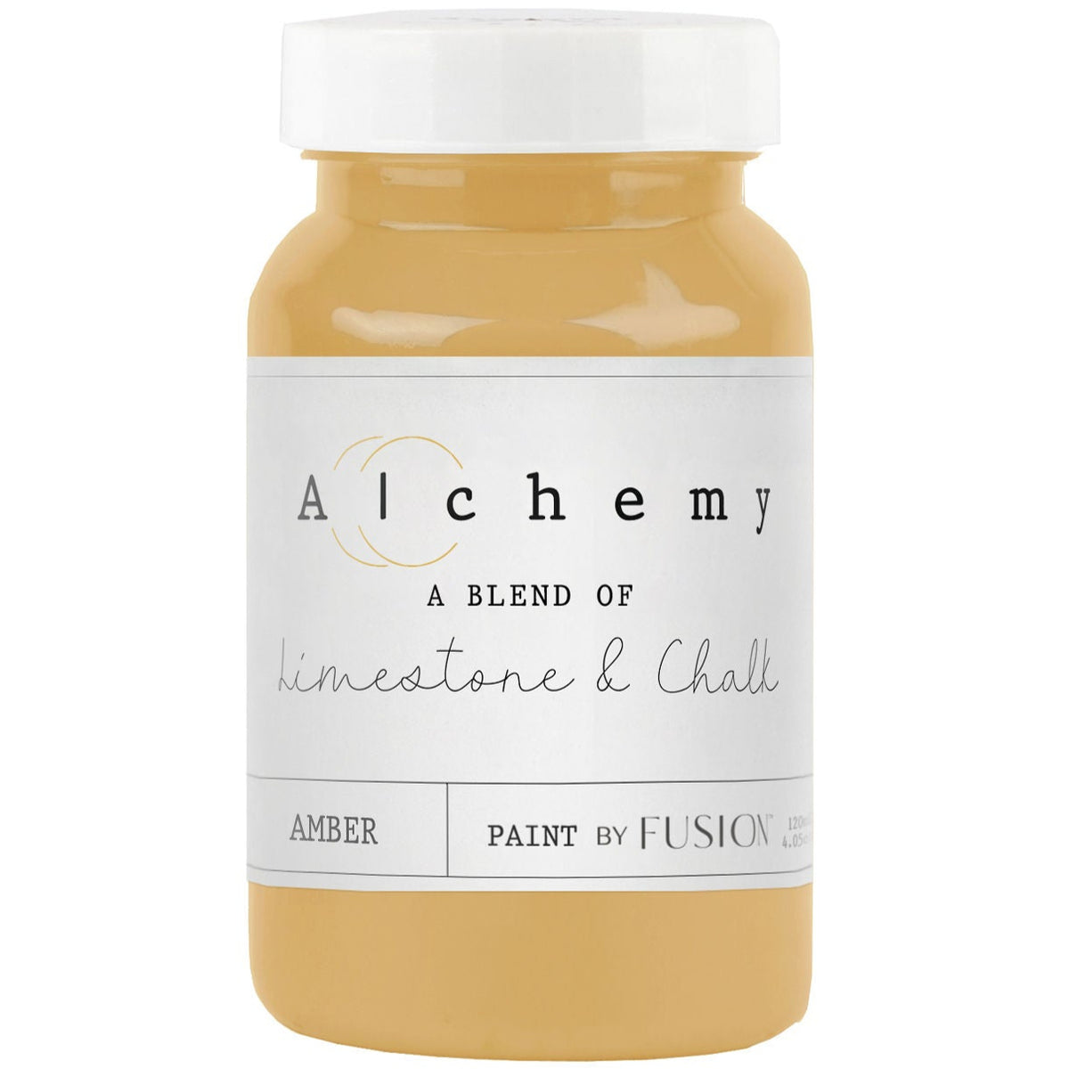 Fusion Mineral Paint Amber Alchemy, chalk finish in warm amber tones, blend of limestone and chalk.