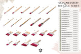 Staalmeester brushes arranged together, featuring the Angled Spalter Paintbrush (ONE Series 1052) by Staalmeester.