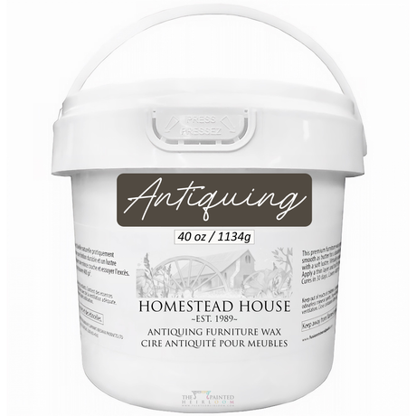 Homestead House Antiquing Furniture Wax, 40oz tub with handle, for Fusion Mineral Paint finishing.