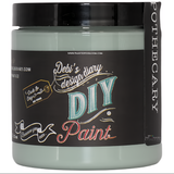 DIY Paint Co. Apothecary clay and chalk paint jar in light green.