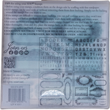 Apothecary Mini-Stamp by I.O.D. with craft stamps, instructions, and social media details on the package.