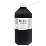 2L Fusion Mineral Paint, shade Ash (dark charcoal grey), with white cap and stir stick included.