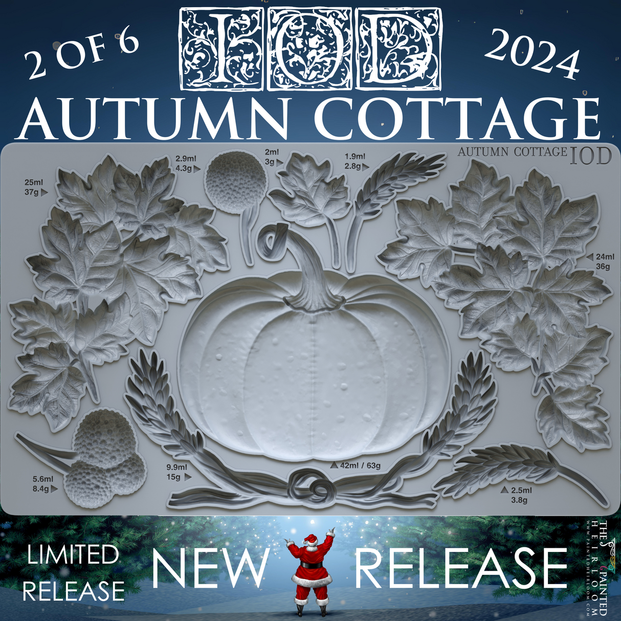 Autumn Cottage Mould (2024 Limited Release) by IOD - Iron Orchid Designs @ The Painted Heirloom