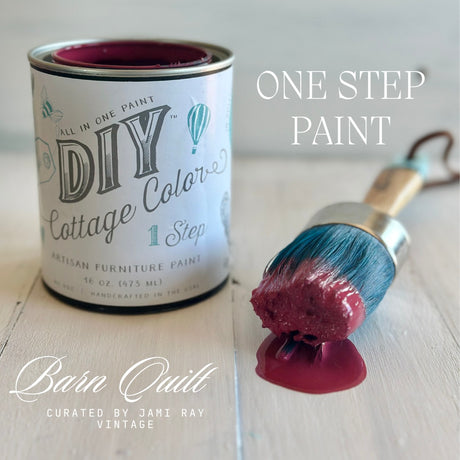 DIY Paint Co. Barn Quilt DIY Cottage Color one-step paint jar for creative furniture projects.