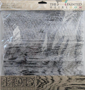 Barnwood Planks silicone stamp set by I.O.D. in packaging, displaying woodgrain pattern design.