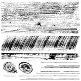Three sketch panels displaying water effects for use with I.O.D. Barnwood Planks Stamp or silicone stamps.