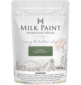 330g Bayberry Milk Paint bag by Homestead House featuring rustic wagon and floral design on packaging.