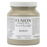 500mL Bedford Fusion Mineral Paint jar in neutral grey with matte finish and visible product label.