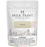 Homestead House Bedford Milk Paint 50g pouch with warning label and floral illustration on packaging.