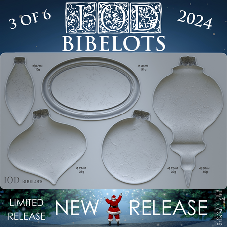 IOD Bibelots Mould (2024 Limited Release) by I.O.D. for crafting vintage-style Christmas ornaments and décor.
