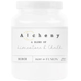 Fusion Mineral Paint Birch Alchemy 500ml jar, chalk-style blend of limestone and chalk.