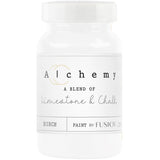 Fusion Mineral Paint Birch Alchemy chalk-style paint in a white plastic jar with label visible.