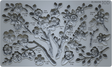 Silicone Blossom Mould by I.O.D. featuring cherry blossom shapes plus labeled volume and weight measurements.