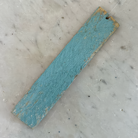 Rectangular wood piece painted Blue Hills DIY Cottage Color by DIY Paint Co.