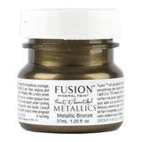 Fusion Mineral Paint Bronze Metallic, 37ml jar—rich bronze metallic paint with shimmer.