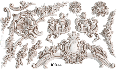 Cadré Mould by IOD silicone décor mould, ornate design, shown on a white background.