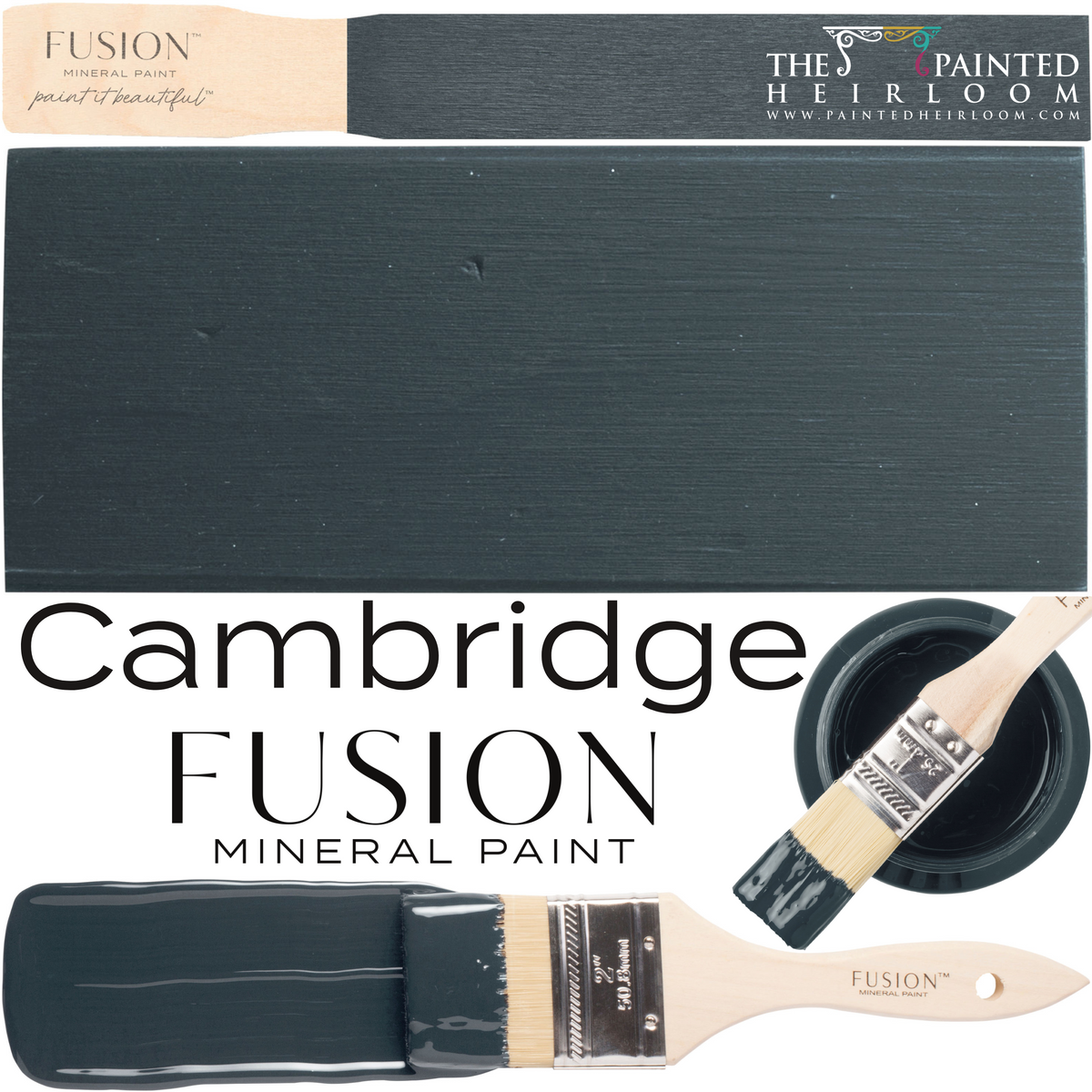 Brush dipped in Cambridge Fusion Mineral Paint by Fusion Mineral Paint.