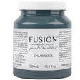 500 mL jar of Fusion Mineral Paint in Cambridge, gray-blue color with a white label.