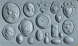 IOD Cameos Mould, assorted shapes, compatible with I.O.D. Air Dry Clay or resin by Iron Orchid Designs.