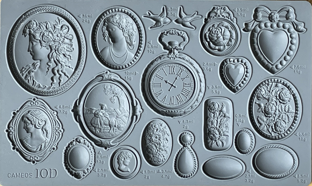 Cameos Decor Mould by IOD - Iron Orchid Designs @ Painted Heirloom