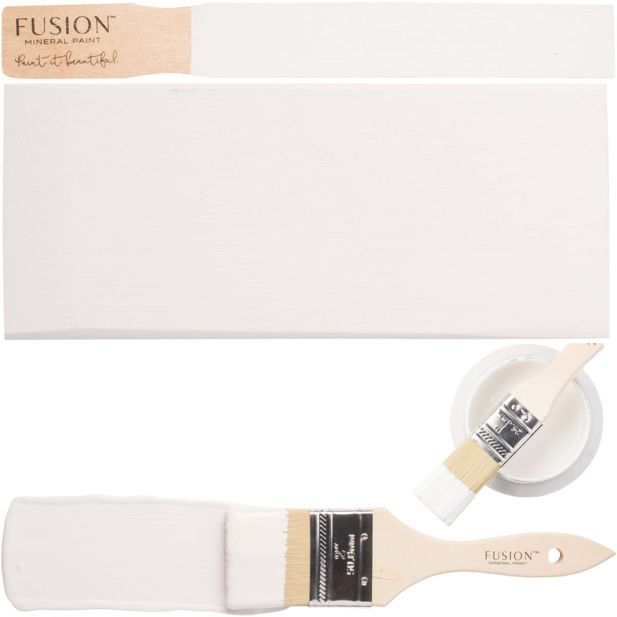 Casement Fusion Mineral Paint by Fusion with included brush and boards for application.