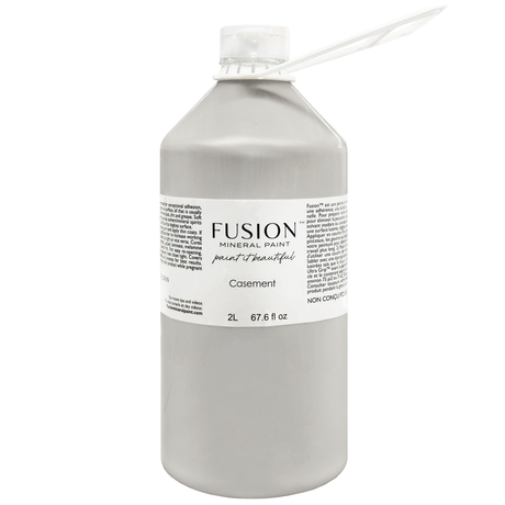 2L Casement Fusion Mineral Paint in warm white, high coverage, includes mixing stick.