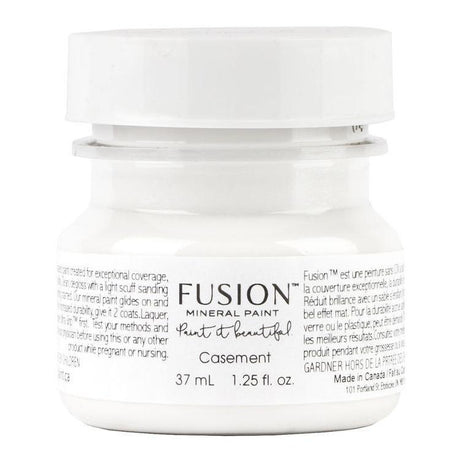 37mL Fusion Mineral Paint jar in Casement, warm white shade, with a white label.