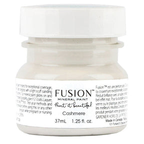 37mL Cashmere Fusion Mineral Paint jar with neutral matte finish, white and silver label, by Fusion Mineral Paint.