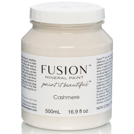 Cashmere Fusion Mineral Paint, neutral matte finish, 500 mL (16.9 fl oz) jar by Fusion Mineral Paint.