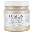 Fusion Mineral Paint Champagne Gold Metallic, 250mL jar with rich mica pigments for a metallic shimmer.